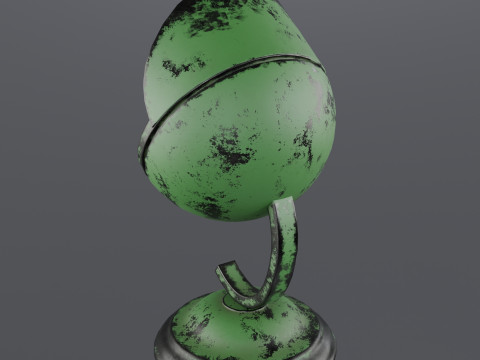 Vintage table clock Model 3D