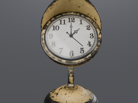 Vintage table clock Model 3D