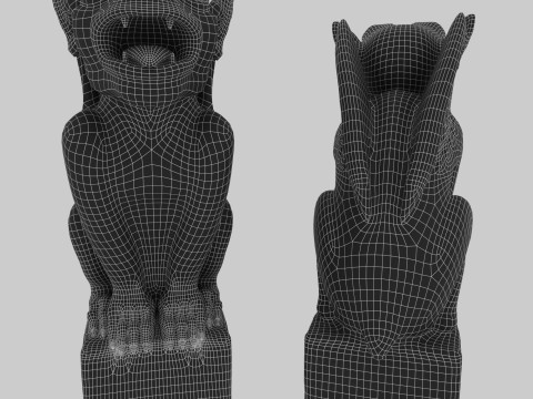 Gargoyle sculpture Model 3D