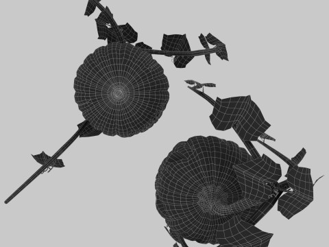 可怕的南瓜布什 3D 模型