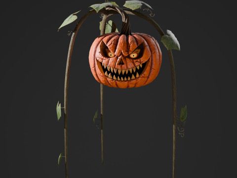 可怕的南瓜布什 3D 模型