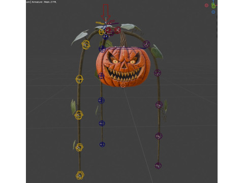 可怕的南瓜布什 3D 模型