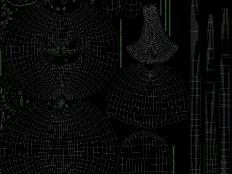 可怕的南瓜布什 3D 模型