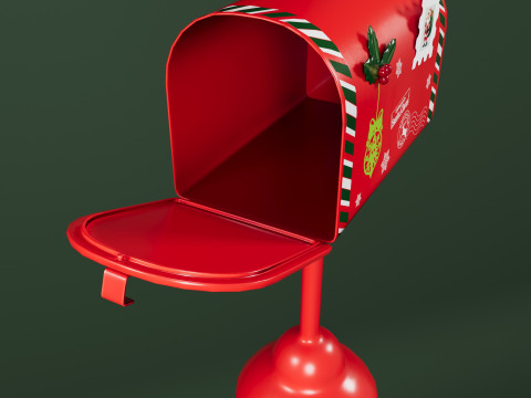 Bo&icirc;te aux lettres du P&egrave;re No&euml;l Modèle 3D
