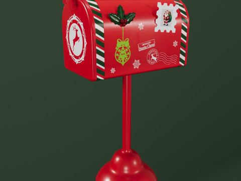 Santa Mailbox 3D Model