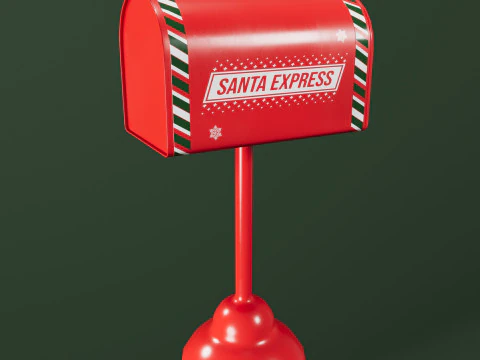 Santa Mailbox 3D Model