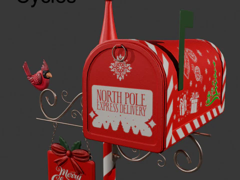 Santas Mailbox 3D Model