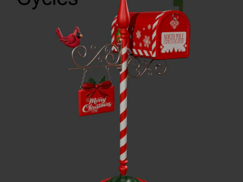 Santas Mailbox 3D Model