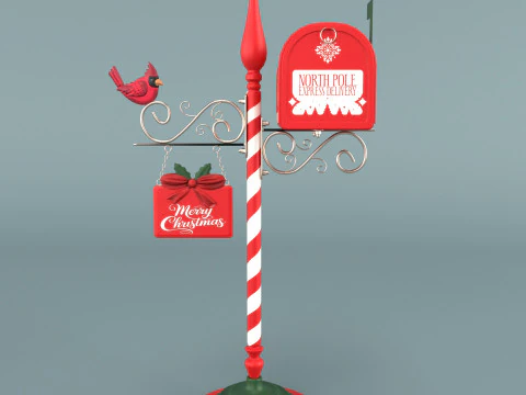 Santas Mailbox 3D Model