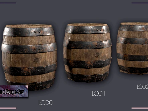 Stylized Medieval Props Pack 3D Model