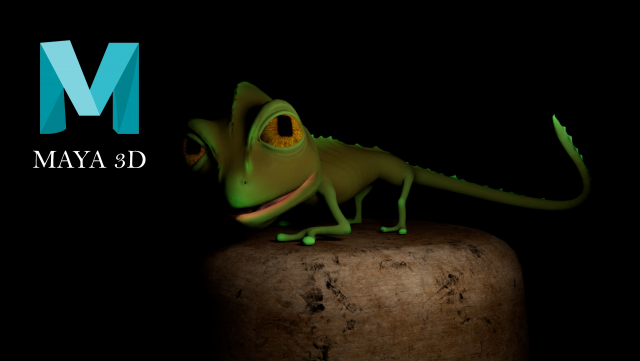 stylized chameleon creature character 3D Model .c4d .max .obj .3ds .fbx .stl .blend 