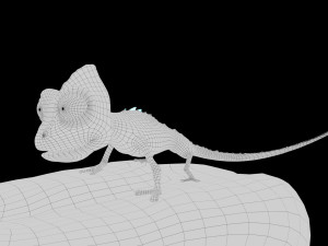 stylized chameleon creature character 3D Model