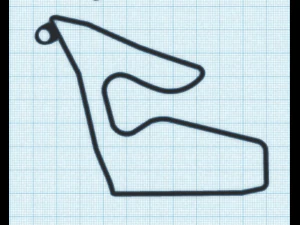 Portachiavi con pista f1 Modello di stampa 3D