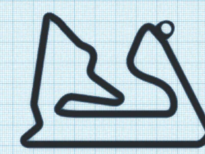 Portachiavi con pista f1 Modello di stampa 3D