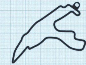 Portachiavi con pista f1 Modello di stampa 3D