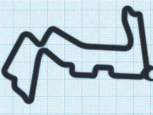 Portachiavi con pista f1 Modello di stampa 3D