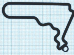 Portachiavi con pista f1 Modello di stampa 3D