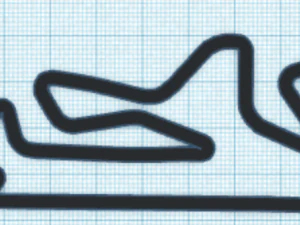 Portachiavi con pista f1 Modello di stampa 3D