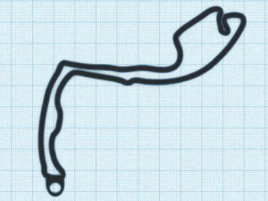 Portachiavi con pista f1 Modello di stampa 3D