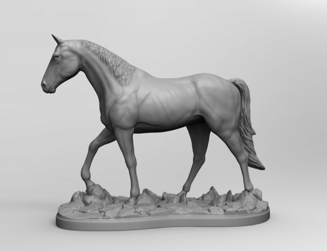 horse Modelo de Impressão 3D .c4d .max .obj .3ds .fbx .stl .blend 