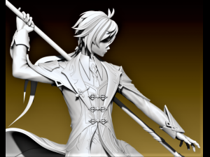 zhongli genshin Modello 3D