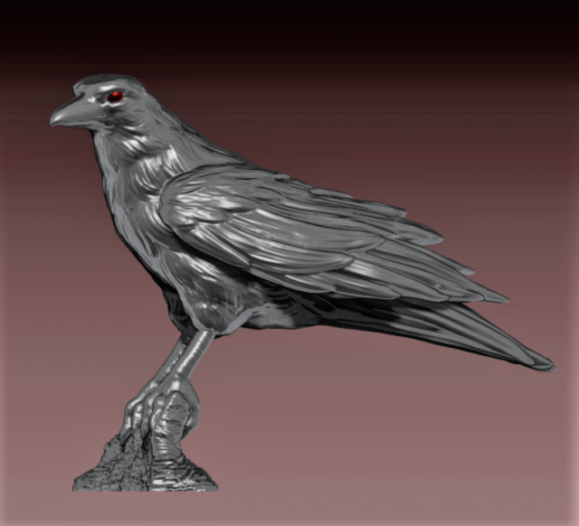 Crow Modèles 3D en vedette .c4d .max .obj .3ds .fbx .stl .blend 