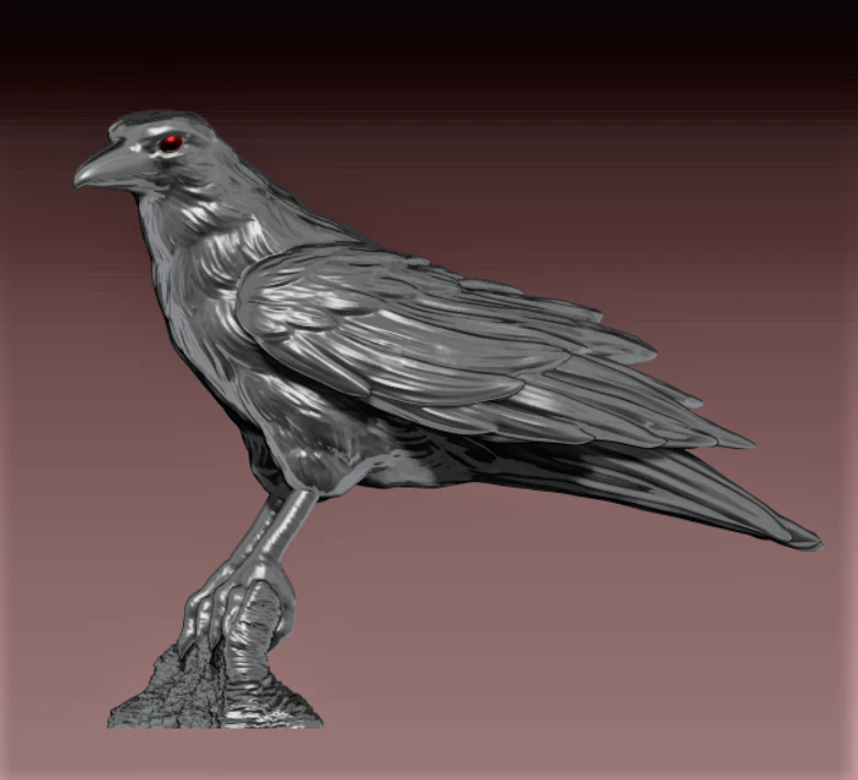 Cuervo Modelo de impresión 3D .c4d .max .obj .3ds .fbx .stl .blend 