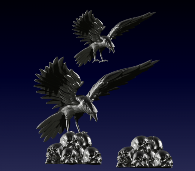 Crow Modèles 3D en vedette .c4d .max .obj .3ds .fbx .stl .blend 