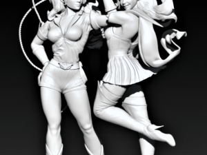 Wonder woman and supergirl 3D Print Model