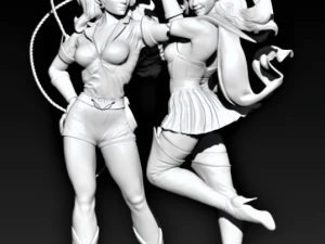 Wonder woman and supergirl 3D Print Model