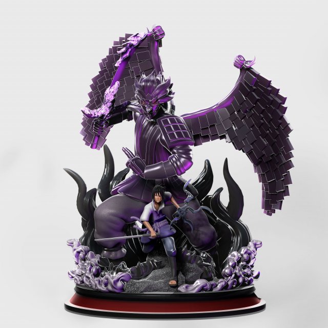 Sasuke and susano 3D Print Model .c4d .max .obj .3ds .fbx .stl .blend 
