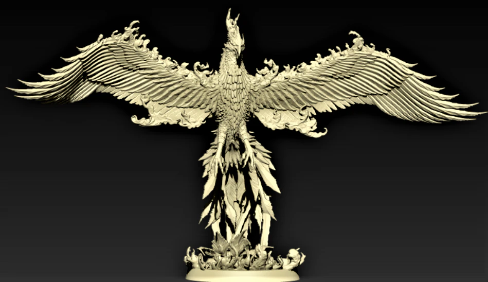 Phoenix 3D Print Model .c4d .max .obj .3ds .fbx .stl .blend