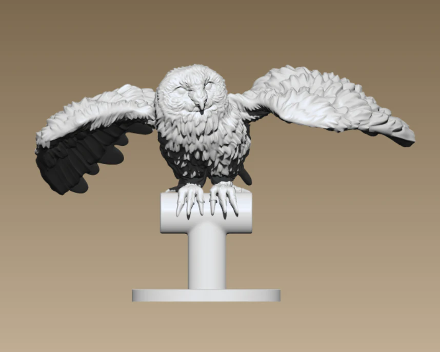 Owl 3D Print Model .c4d .max .obj .3ds .fbx .stl .blend