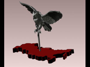 Owl Emblem of the Main Intelligence Directorate 3D 모델