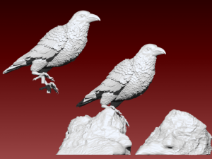 Crow Model Cetak 3D