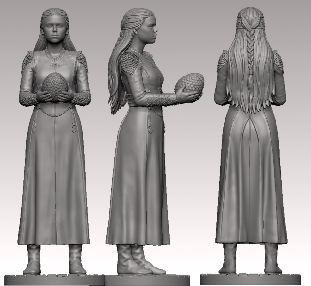 Rhaenyra 3D print model Model Cetak 3D .c4d .max .obj .3ds .fbx .stl .blend 