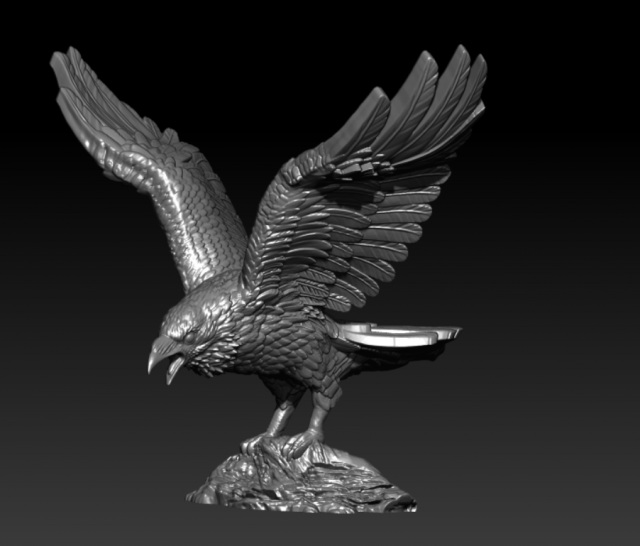 Crow Model Cetak 3D .c4d .max .obj .3ds .fbx .stl .blend 
