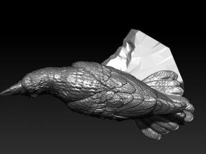 Crow Model Cetak 3D