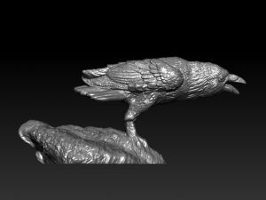 Crow Model Cetak 3D
