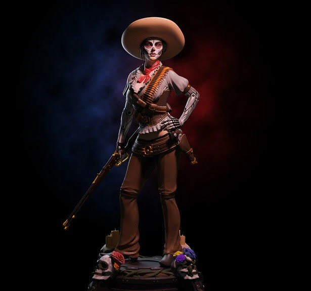 Lady Mechanika 3D Print Model .c4d .max .obj .3ds .fbx .stl .blend