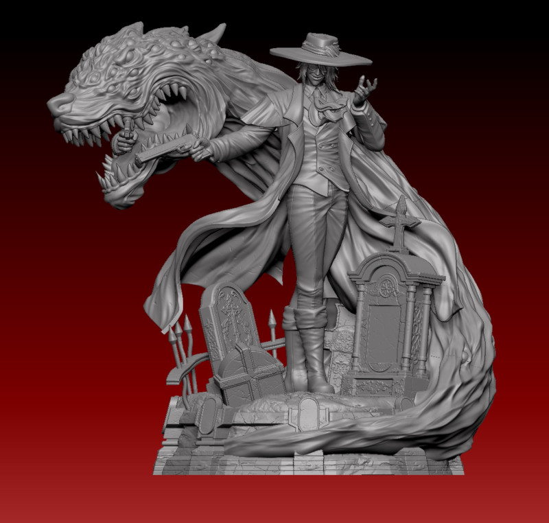 Alucard Modelo de Impressão 3D .c4d .max .obj .3ds .fbx .stl .blend 