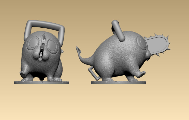Chibi Pochita Model Cetak 3D .c4d .max .obj .3ds .fbx .stl .blend 