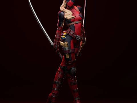 Lady Deadpool 3D Print Model