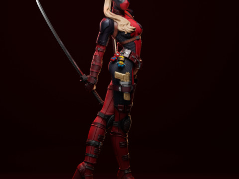 Lady Deadpool Model Cetak 3D