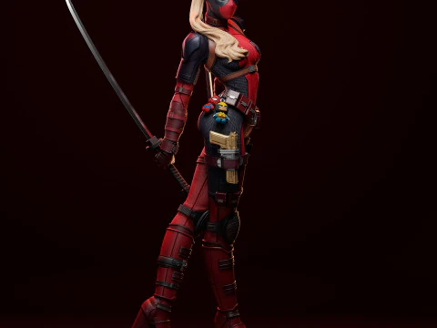 Lady Deadpool 3D Print Model