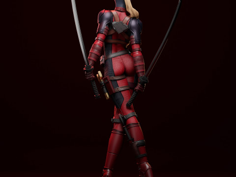 Lady Deadpool Model Cetak 3D
