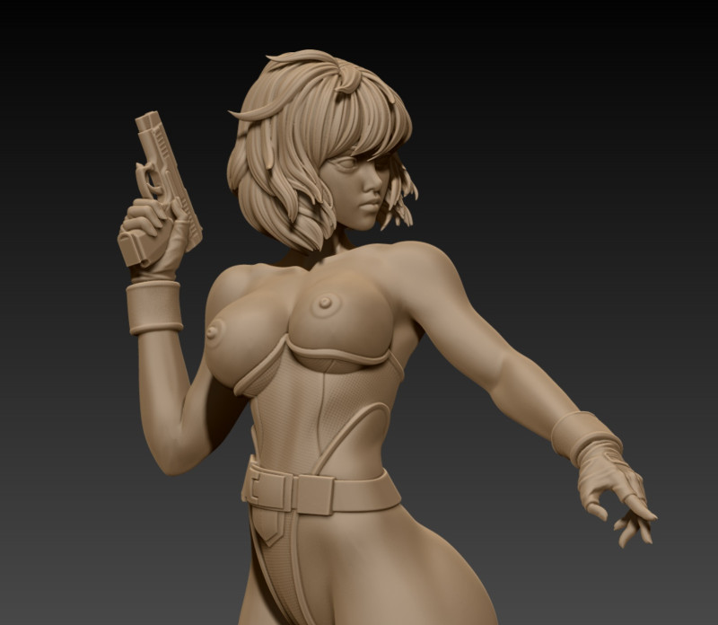 Motoko Kusanagi 3D Print Model .c4d .max .obj .3ds .fbx .stl .blend 