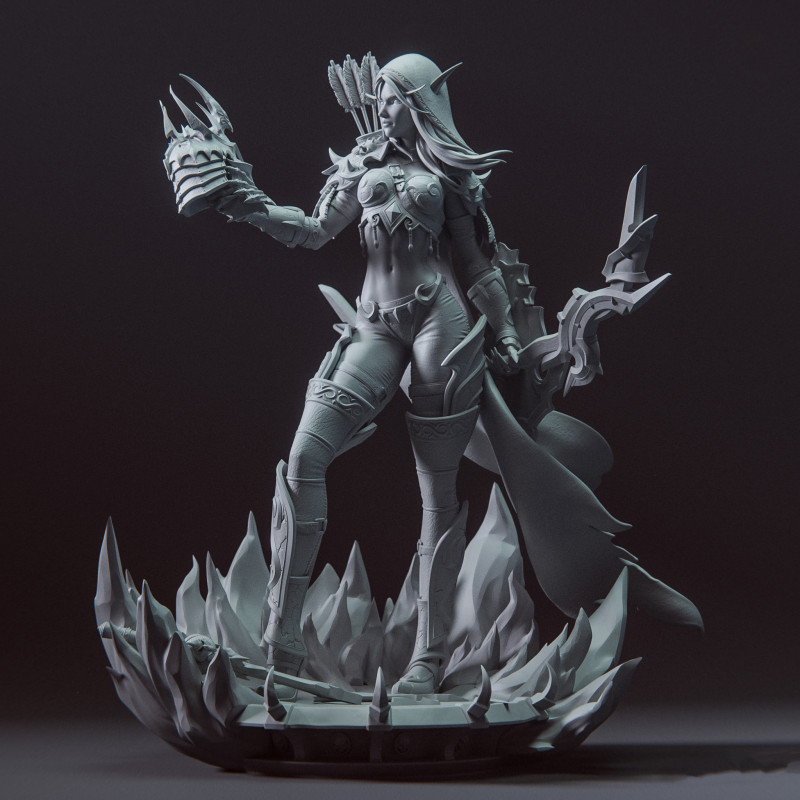 Sylvanas Windrunner Model Cetak 3D .c4d .max .obj .3ds .fbx .stl .blend 