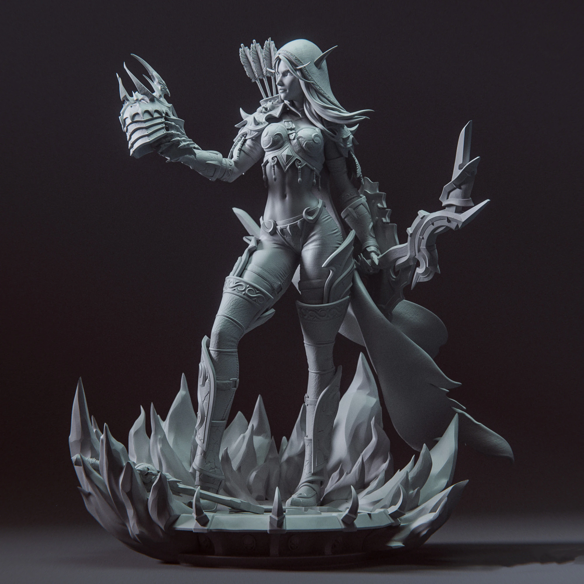 Sylvanas Windrunner 3D Print Model .c4d .max .obj .3ds .fbx .stl .blend 