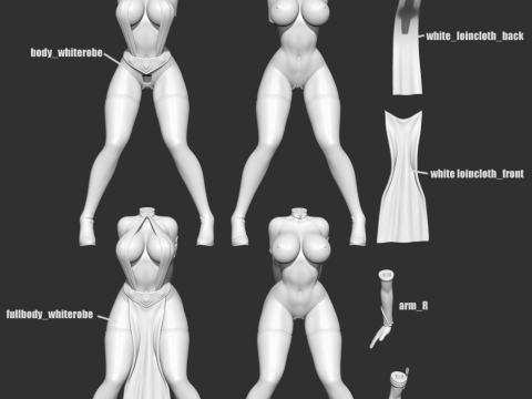 Leia and R2 3D-printmodel